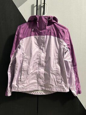 L.L.Bean Trail Model Purple Color Block Hooded Rain Jacket Women's Size XSP